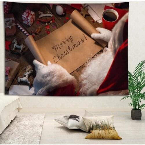Custom High Quality Christmas Hanging Tapestry Home Party Decoration Tapestries Photo Background Cloth Table Cloth Wall Tapes