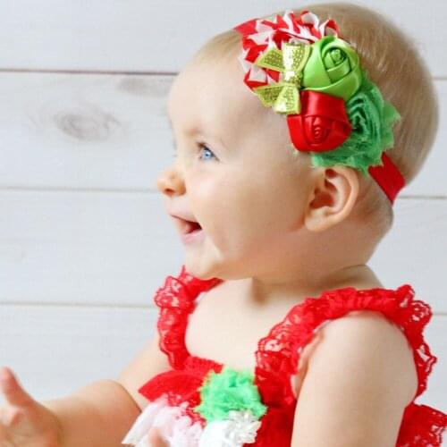 1 PCS Glitter Sequins Bows Flowers Elastic Hairband Cute Handmade Floral Baby Girls Headband Toddler Headwear Photography Props