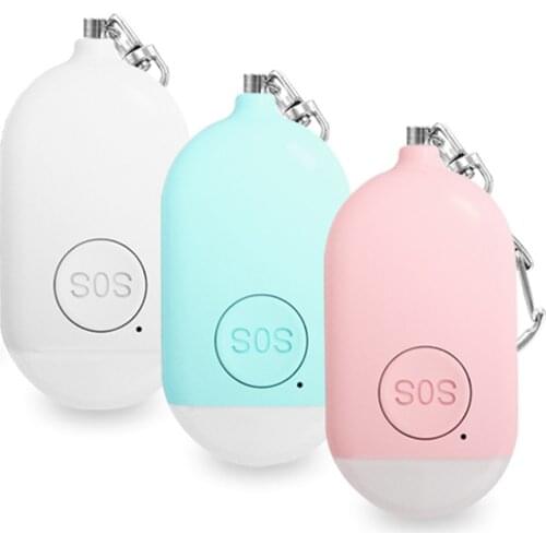 1pcs Personal Alarm Siren Song 130db Self Defense Alarm Keychain High Light Led Lamp Waterproof Key Chain Micro-usb Charging