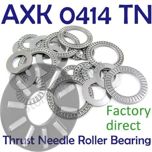 10PCS Free shipping AXK 0414 TN Thrust needle roller bearing Nylon cage AXK0414TN 4*14*2 mm needle roller cage assemblies