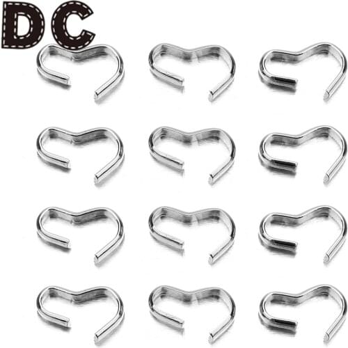 100pcs/lot Stainless Steel Round / Flat 3 Word Buckle B-Shaped Buckle Bracelet Necklace Pendant Connector DIY Jewelry Making