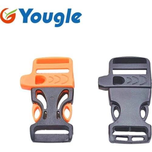 20pcs/lot Survival Paracord buckle with whistle 2.16"x 0.98" FREE SHIPPPING