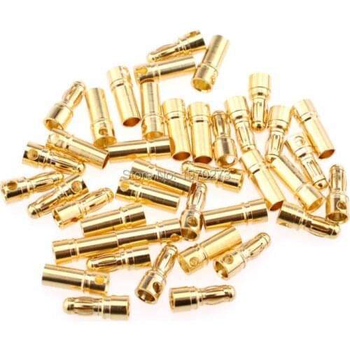 4.0mm Gold Bullet Connector Banana Plug Battery For RC Quadcopter
