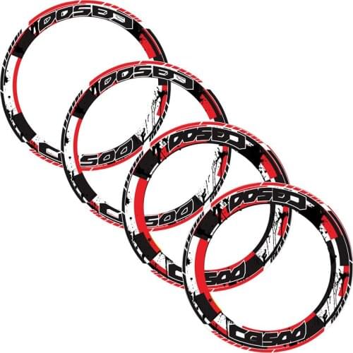 4 X Mens Motorcycle Wheels edge Tire Color Sticker Stripes Round Reflective Sticker for HONDA CB500 cb 500 CB 500