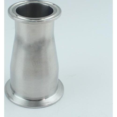45mm 1.75" to 32mm 1.25" Pipe OD 2" to 1.5" Tri Clamp Reducer SUS 304 Stainless Sanitary Pipe Fitting Homebrew