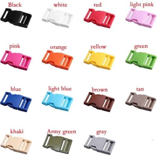 5pcs/Pack 1"(26mm) Webbing Color Plastic Clasps Side Release Buckles For Paracord Backpack Straps Travel Bags DIY Accessorie