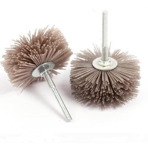 80-600 Mesh Nylon Polishing Brush Grinding Buffing Wheel Grinder Head For Woodcarving Cepillo De Pulido