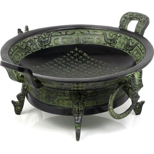 ANTIQUE CORNUCOPIA BRONZE LUCKY DECORATION MINGWEN FURNACE CRAFTS DECORATION LIVING ROOM CRAFTS