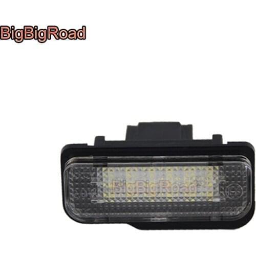 BigBigRoad For Mercedes Benz SLK R171 2004~2011C Class W203 5D Wagon 2001~2007 LED Car License Plate Light Number Frame Lamp