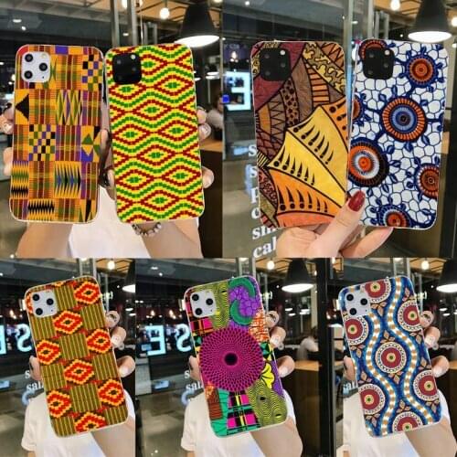 African style fabric print Printing Phone Case For iphone 12 11 Pro Max Mini XS Max 8 7 6 6S Plus X 5S SE 2020 XR Silicone Soft