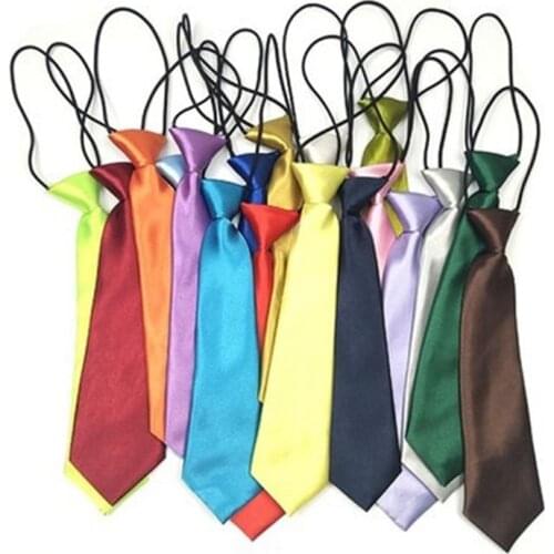 Children Elastic Tie Necktie School Boys Girls Kids Baby Wedding Fashion Solid Color Tie Wedding Students Necktie Neck Tie