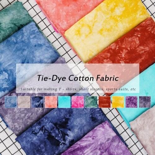 Tie-Dye Print Patchwork Cotton Fabric Fashion Poplin Cloth For Sewing Dress Diy Cloth Handmade Accessories 50cmX140cm