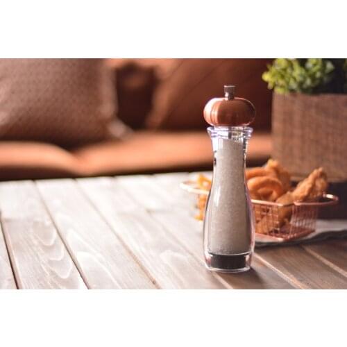 Janti Salt & Pepper Mill Large | Home - Kitchen | Bamboo & Glass | Made in Turkey | Free shipping