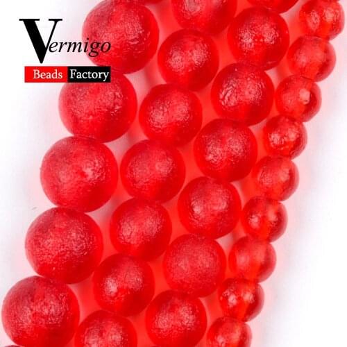 Dull Polished Red Czech Meteorite Glass Round Beads for Jewelry Making 6mm 8mm 10mm Healing Crystal Loose beads Diy Bracelets