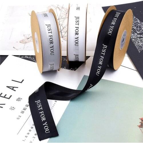 10/20meter just for you Polyester ribbon tape diybow making wedding flower decoration cake box high-grade ribbon for crafts2.5cm