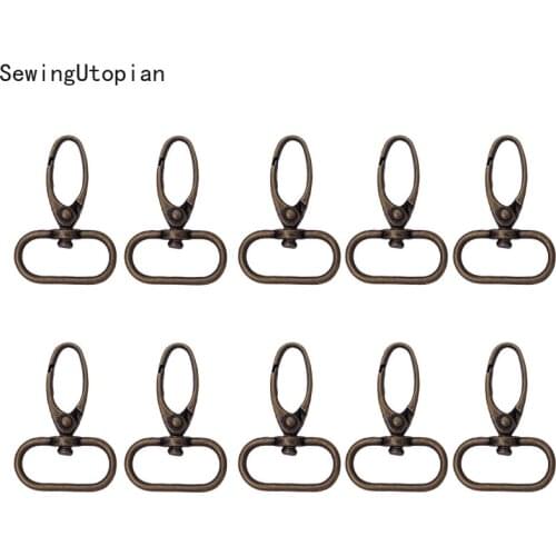 10PCS 20/25/32/38mm Metal Bags Strap Buckle Lobster Clasp Collar Carabiner Snap Hook Split Ring KeyChain DIY Sewing Accessory