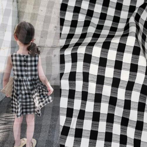 New Plaid Silk Cloth Artificial Baby Fabric Hand-made DIY Head Summer Thin Fabric Sewing Fabric Cotton 100% Kids Organic