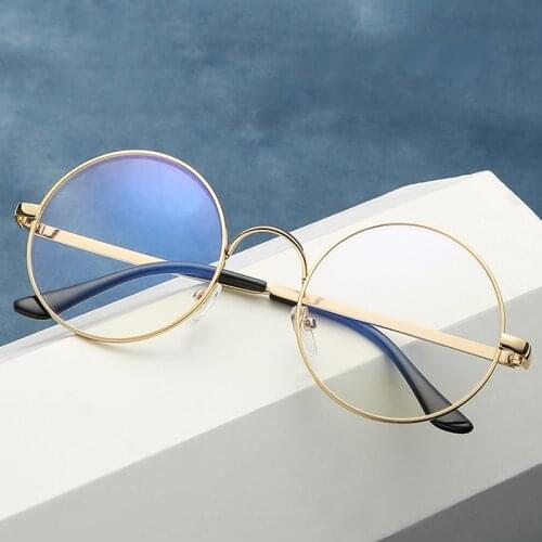 IVSTA Round Computer Glasses anti Blue Light Blocking Optical Frame Women Myopia Night Vision Glasses Men anti blue rays Vintage