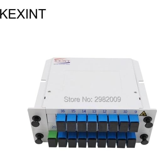 WHOLESALE PLC Splitter Cassette type 1*16 Insertion /LGX / Fiber Optic PLC Splitter SC/UPC / 10pieces
