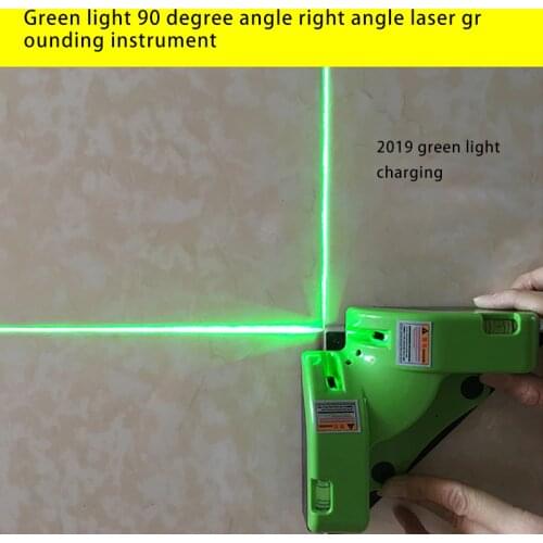 Green laser rechargeable 90 degree laser ruler Right angle ground line Green level / level / 90 degree angle line