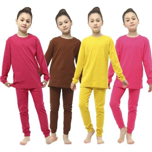 2021 Pinkycolor Spring Autumn Kids Cotton Pajamas Boys Girls Sleepwear Children Set Teenagers Crew Neck Toddler Clothing Set