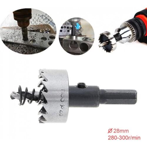 28mm HSS Hole Saw Cutter Drill Bits for Bench Pistol Magnetic Air Gun Drills