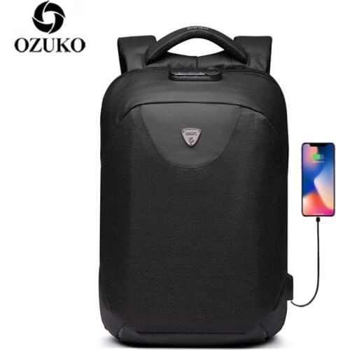 OZUKO Backpack for Men Anti Theft 15.6 Laptop Backpacks Male USB School bag Teenage Waterproof Travel Bags Women Mochilas