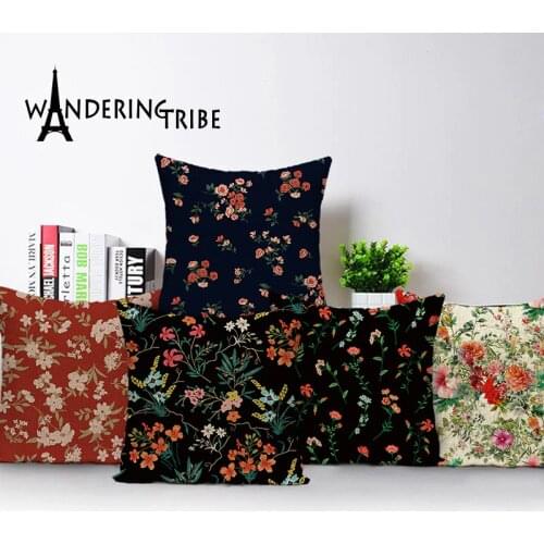 Nordic Home Decoration Pillowcases On Pillows Vintage Flower Cushion Cover Custom Decor Cushions Sofa 45 * 45 Throw Pillow Cover