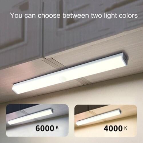 LED Body Induction Cabinet Lamp Portable Light Motion Sensor Activated Night Light Magnetic Tape Lights For Closet Cabinet