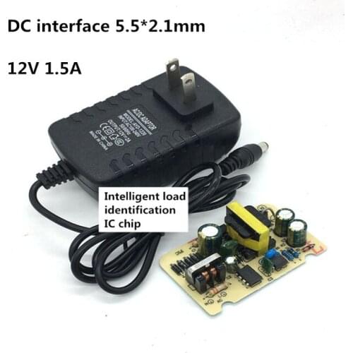 DC interface 5.5x2.1mm Universal power adapter DC 12V 1.5A AC 100-240V Converter Adapter Charger Power Supply US Plug 100mVp-p