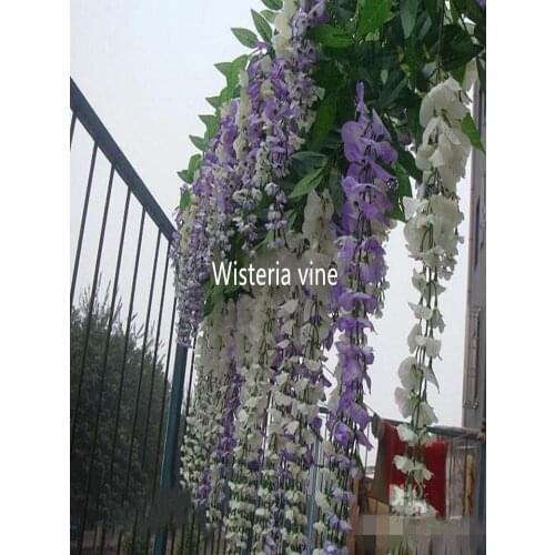 Upscale Artificial Silk Flower Vine Home Decor Simulation Wisteria Garland Craft Ornament For Wedding Party Decorations Free Shi