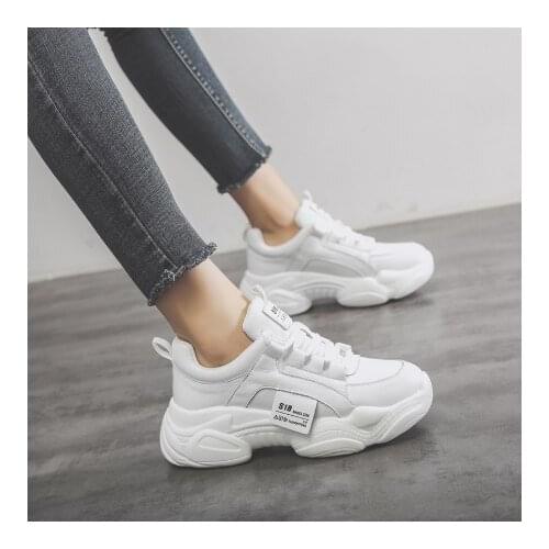 2020 womens shoes new thick womens shoes white vulcanized shoes casual fashion sports