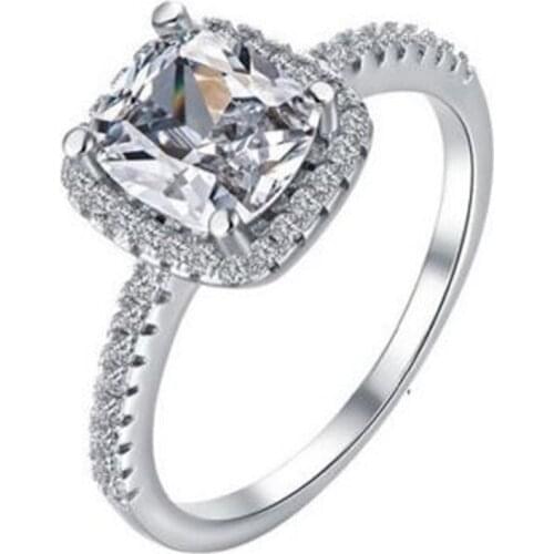 1 PC European And American Fashion Trends Womens Extravagant Square Diamond Rings Weddings /Party Fine Jewelry Ring