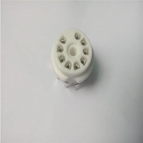 14pcs ceramic tube socket Small 9 pin tube socket GZC9-B Silver foot for 12AX7 12AU7 ECC83 12AY7 12AZ7 12BH7