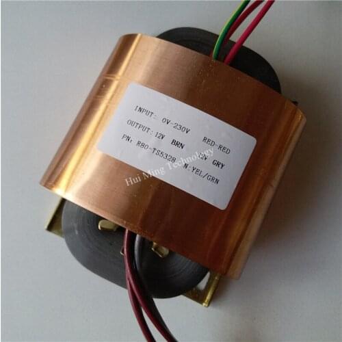 2*12V 4.16A dual 12V R Core Transformer 100VA R80 custom transformer 115V/230V with copper shield output for Power amplifier
