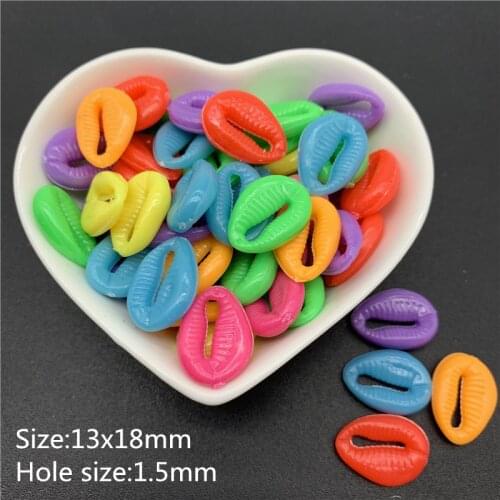 30pcs 18mm Acrylic Beads Shell Shape Mixed Colors Beads For Jewelry Making DIY Earrings Necklace Bracelet Accessories