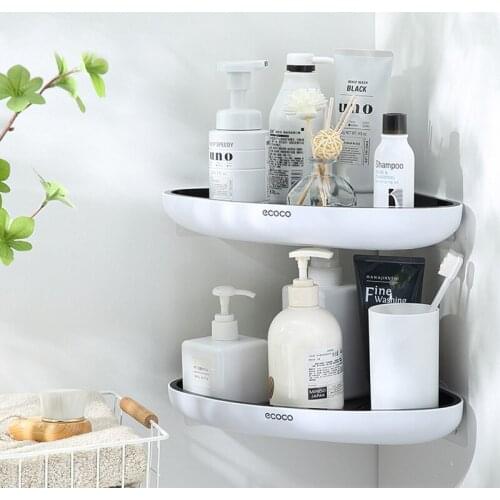BAISPO Bathroom Multifunction Storage Shelf Corner Storage Rack Home Drainable Organizer For Toilet Bathroom Accessories Sets