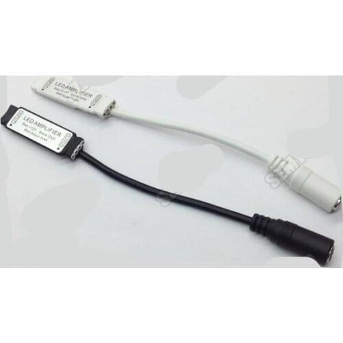 Free Shipping DC 12V 3*4A Flat Female Jack Connector 4 pin Mini LED RGB Amplifier Controller For Led Strip