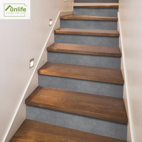 Funlife® 20x300cm Japanese Black Wood Home Stairway Stickers Eco-Friendly PVC Self-Adhesive Waterproof Anti-Slip Floor Stickers