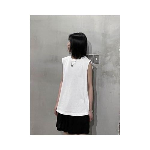 Sleeveless t-shirt women 2020 new summer loose simple sports jacket couple solid color undershirt