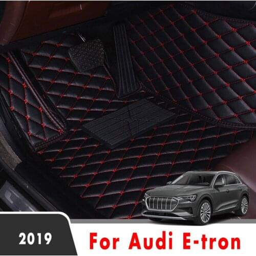 Car Floor Mats For Audi E-tron 2019 Artificial Leather Car Carpets Cover Car Custom Styling Interior Accessories Foot Pads