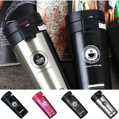 HOT Premium Travel Coffee Mug Stainless Steel Thermos Tumbler Cups Vacuum Flask thermo Water Bottle Tea Mug Taza termo