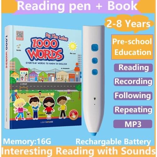 Best seller Childrens day gfit Early Education Language Learning Toy Digital Reading Pen and Book For Preschool Kids 2-8 years