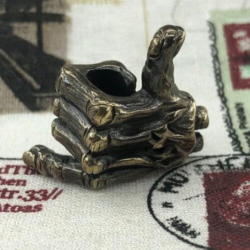 Mack walker Handmade Brass EDC Pendant Flashlight knife Tool Pendant DIY Pendant Paracord Beads brass middle thumb