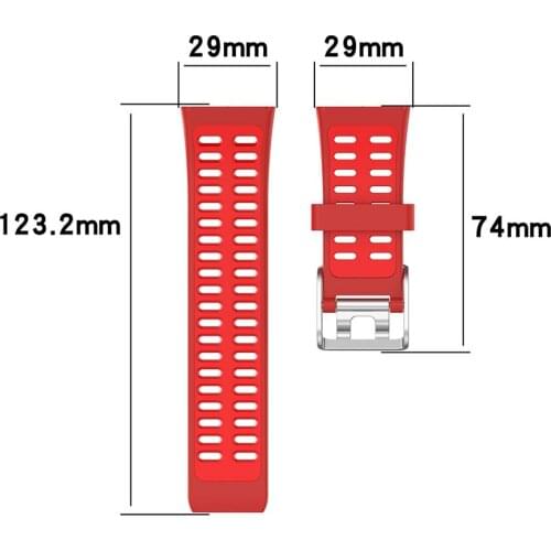 Soft Silicone Watch Strap Replacement Dual-color Watch Band Bracelet for Polar V800 GPS Smart Watch Repair Part