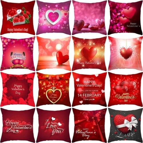 Valentines Love Print Pillowcase Bed Sofa Pillow Slip Cushion Cover Home Decor Pillowcase