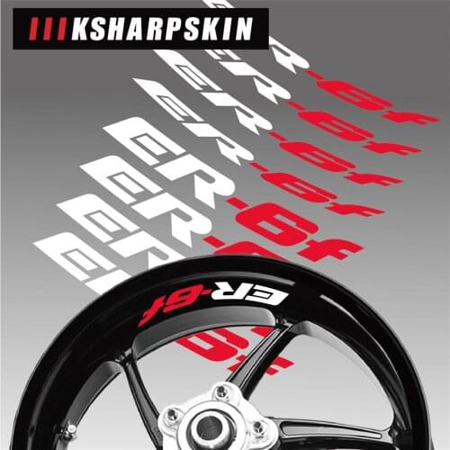New motorcycle wheel sticker waterproof reflective wheel decals rim decoration logo for KAWASAKI ER-6F ER6F er 6f