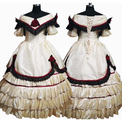 2020 New victorian Halloween Cosplay dress Colonial Georgian Renaissance Gothic Historical dress D-625