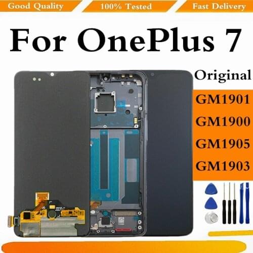 Original Display Replacement For OnePlus 7 LCD Touch Screen Digitizer Assembly For 1+7 GM1901 GM1900 GM1905 Display Part