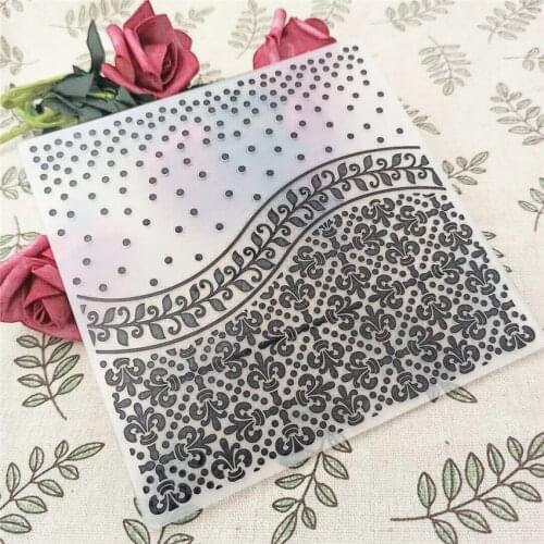 15x15cm Snowflakes Embossing folders Plastic bump Scrapbooking DIY Template Fondant indentation Cake Photo Album Card Make